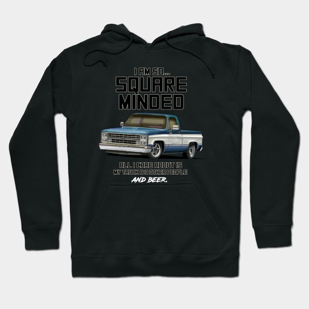 Square Body Chevy and Beer Hoodie by hardtbonez